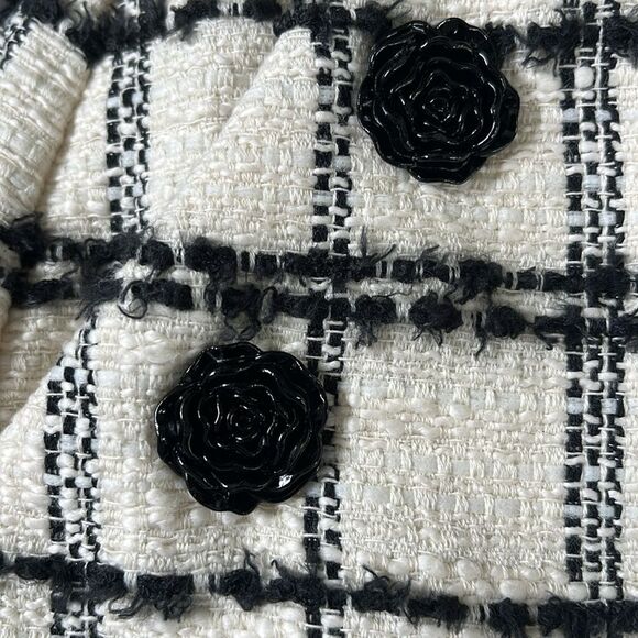 Mestiza Teresa Mini Preppy Skirt in Ivory Black Tweed Size 2 - Picture 5 of 6